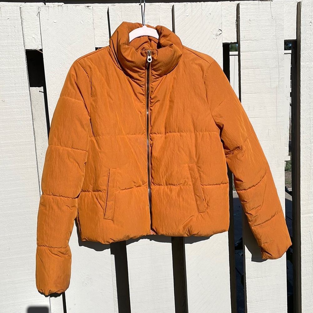 Used Fall Puffer Jacket; ONLY  medium sized